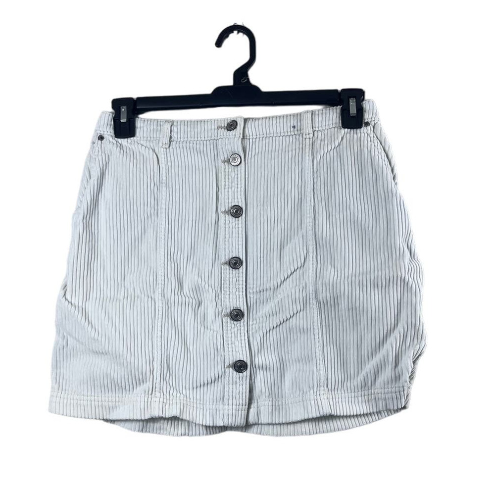 Vintage White Corduroy Abercrombie and Fitch Skirt M